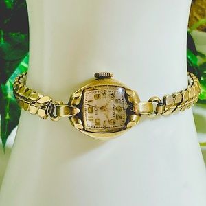 Working 10K GF Antique Lady Elgin Wristwatch